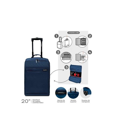 Valija Carry On Discovery Plegable de Tela AZUL