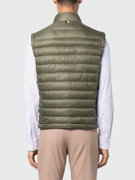 BOSS - Chaleco plegable con logotipo Tonal Verde