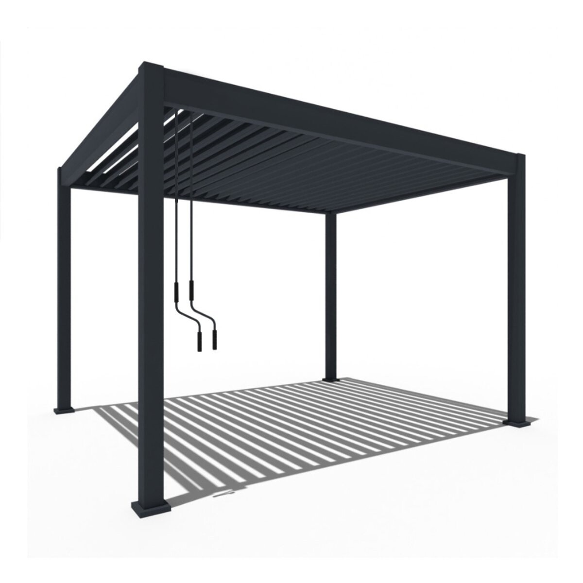 Pergola Moderna Aluminio Regulable 3x3 Desague Incl Patio AX 