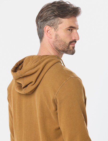 CANGURO CON CIERRE Y CAPUCHA Beige