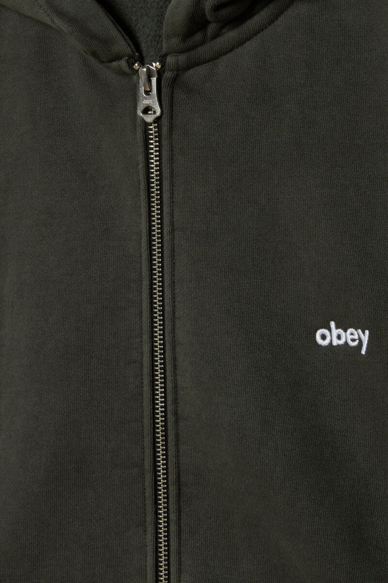 LOWERCASE PIGMENT ZIP HOOD Negro