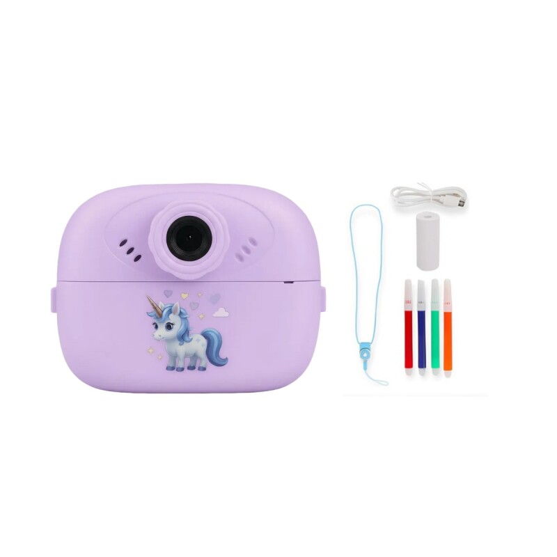 Camara Digital de fotos infantil impresión instantanea violeta Camara Digital de fotos infantil impresión instantanea violeta
