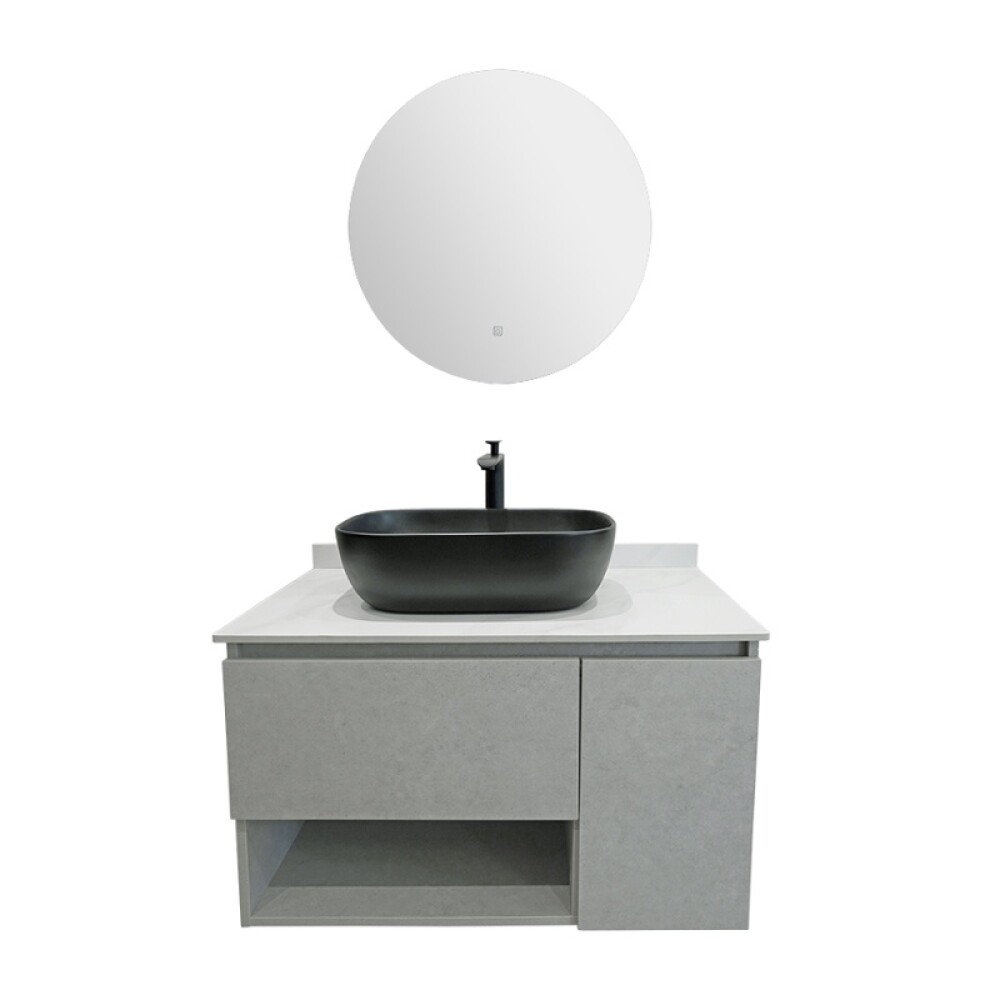 CONJUNTO DE BAÑO HABITARE MODELO SY1045-80 / MUEBLE + BACHA + ESPEJO C/ LUZ LED Conjunto De Baño Habitare Modelo Sy1045-80 / Mueble + Bacha + Espejo C/ Luz Led