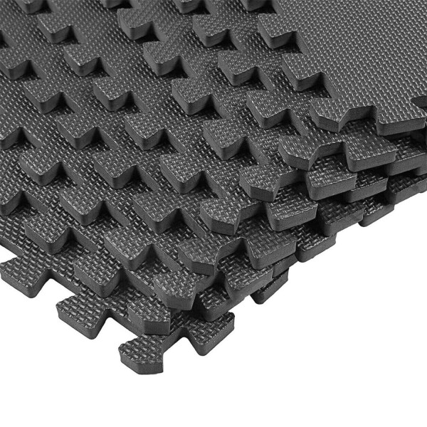 Alfombra Goma Eva Piso Encastrable Tatami 60 X 60 Cm X 20 Un Color Negro