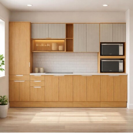 COCINA MODULADA 3.30 MT CEDRO/SALVIA - ALMA COCINA MODULADA 3.30 MT CEDRO/SALVIA - ALMA