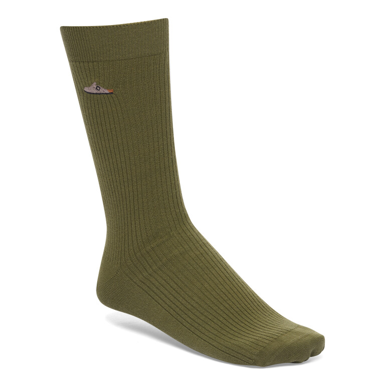 Medias Cotton Rib Pine Green