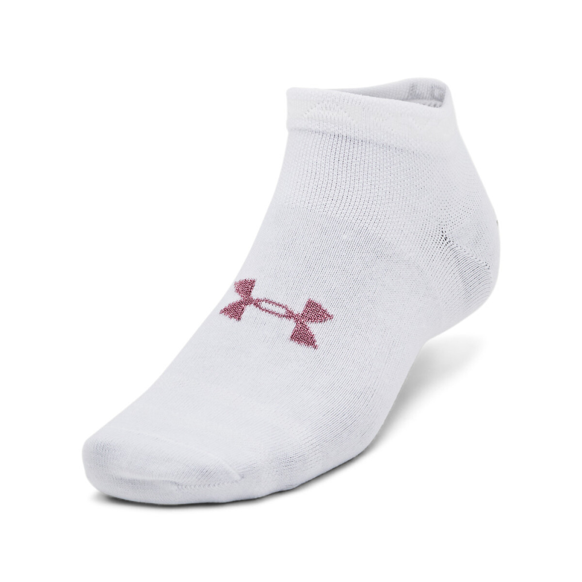 UA Essential Low Cut 3pk-PNK - WHT-100 