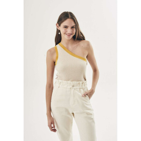 Top Color Block Tejido Lila