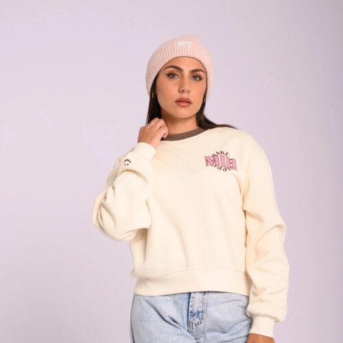 Buzo Dama E/A/L/Base Alg.C/Fepl.C/Estam.Canva XS-XL Crudo