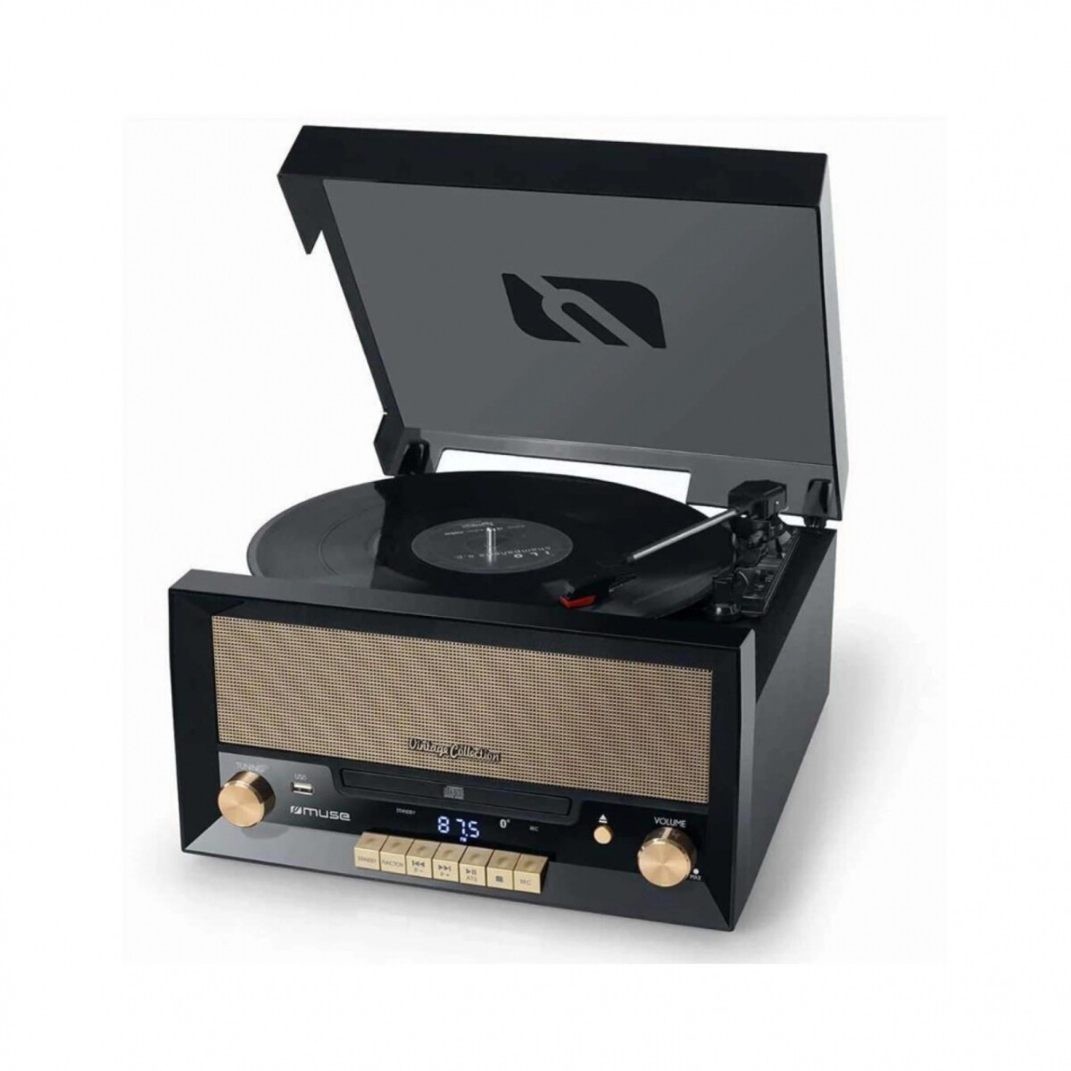 Minicomponente MUSE MT110B Para CD Y Vinilo Con BT 