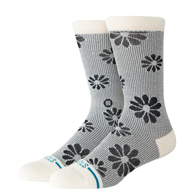 Medias Stance Floral Stitch Crew - Gris Medias Stance Floral Stitch Crew - Gris