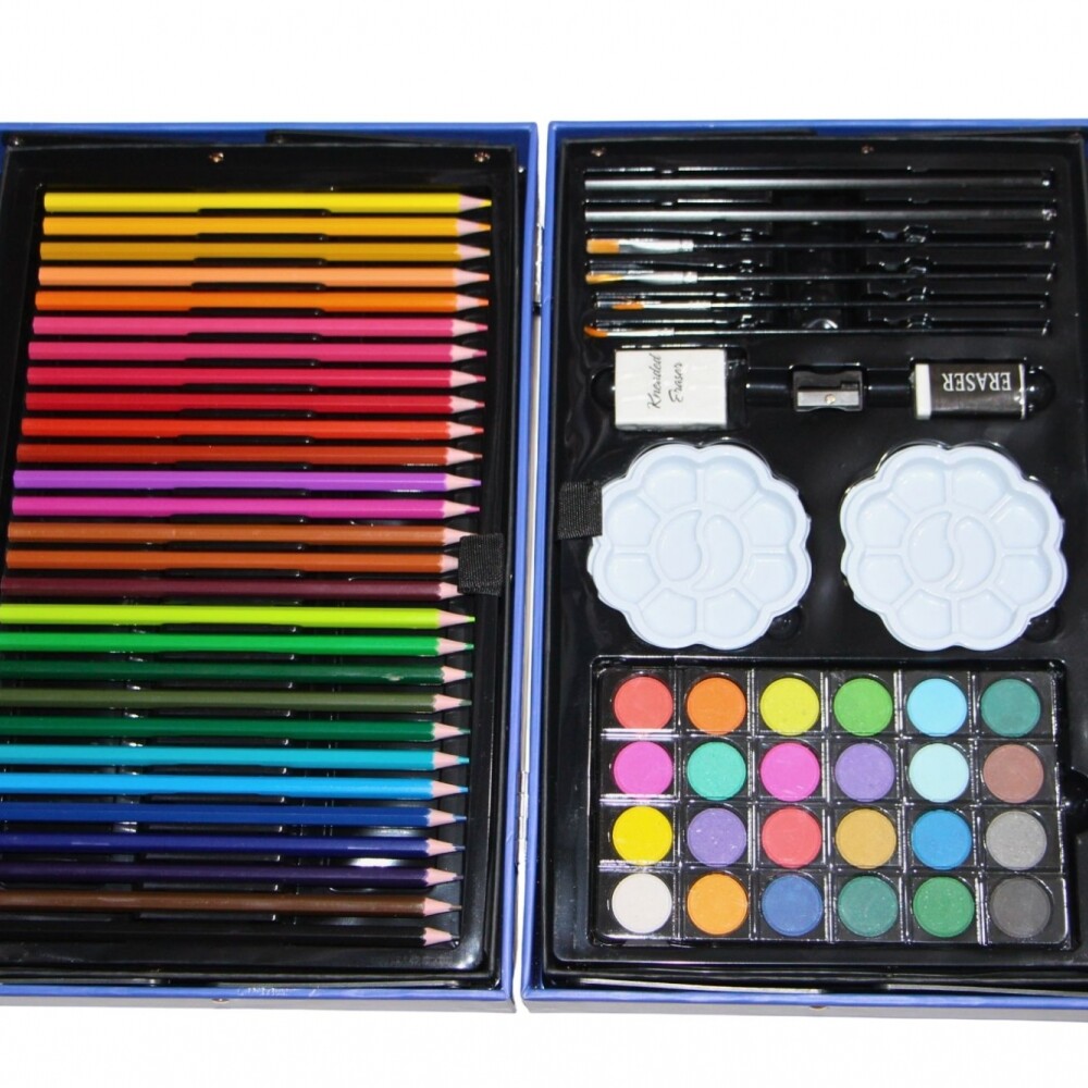 MALETIN METALICO 145 PIEZAS COLOR AZUL