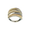Anillo Entrelazado-Plata y Oro-Piedra Zirconia-AN5372 conpiedra