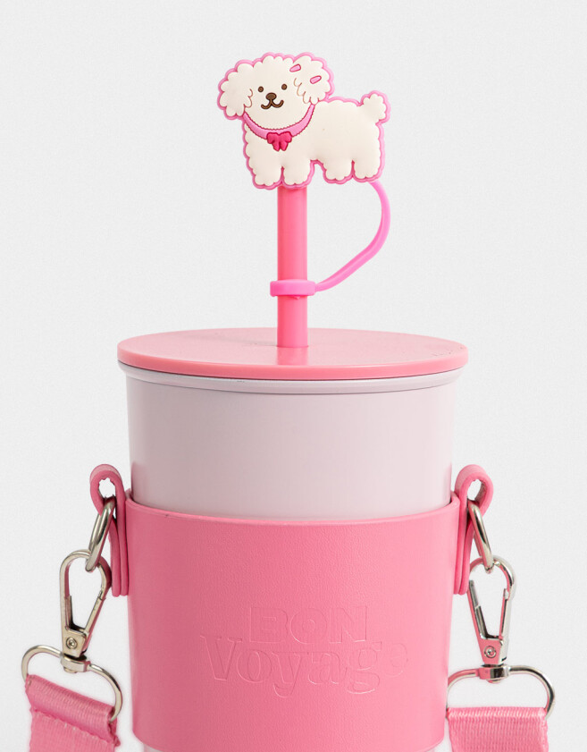 Accesorios Cocina Acero Vaso De Acero Con Correa - Rosa Claro