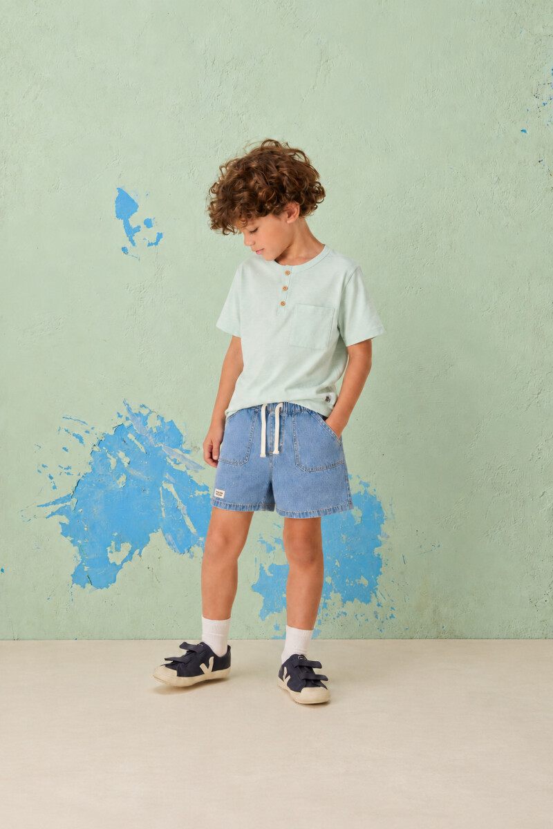 BERMUDA NEW DALAN MINI - AZUL. 