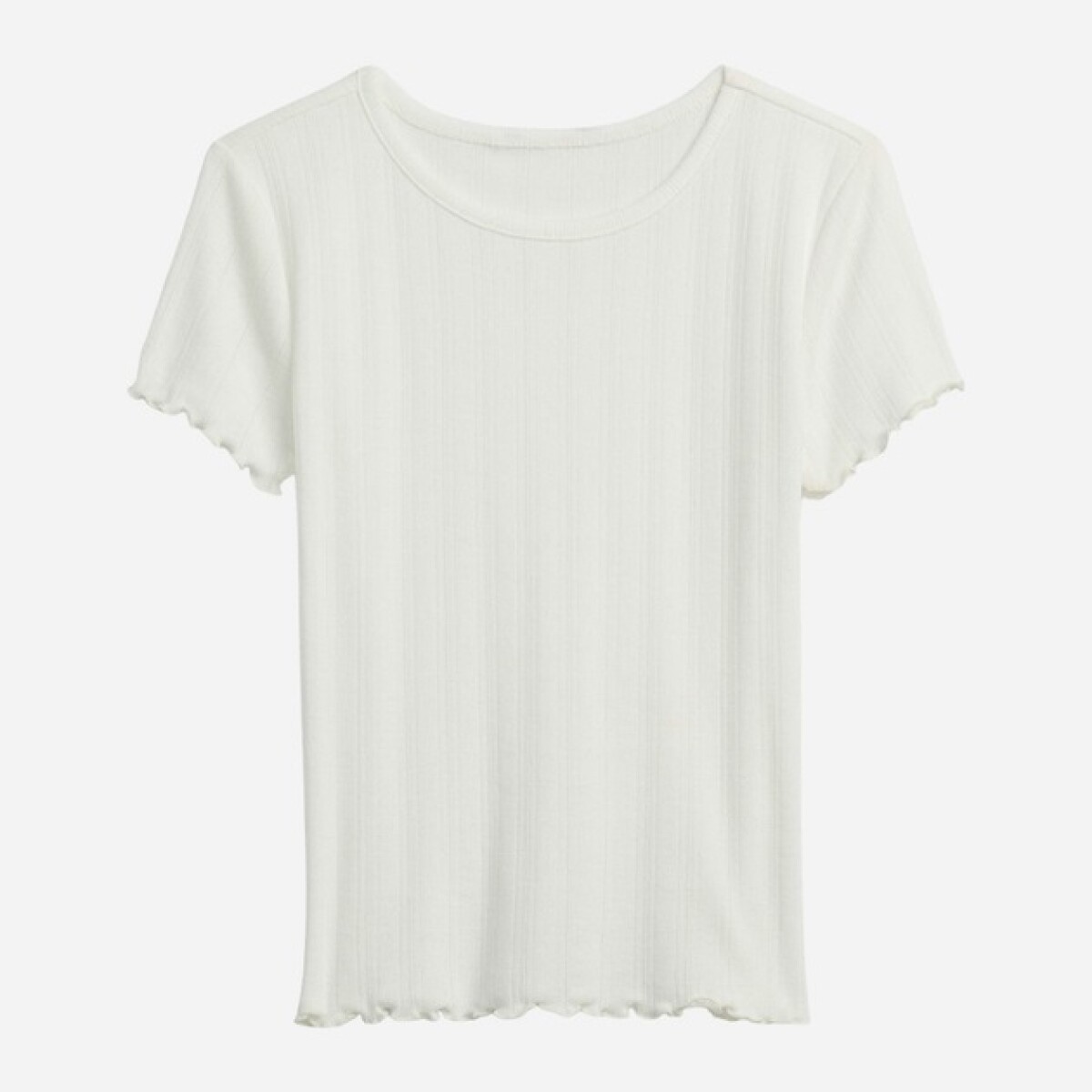 Remera Pointelle Niña - New Off White 