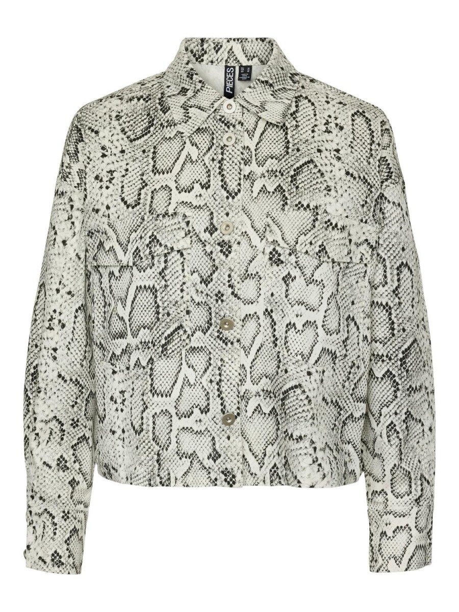 Sobrecamisa Jessica Animal Print - Bright White 