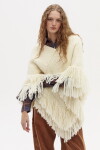 Poncho Fun en lana merino Natural