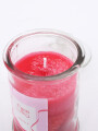 VELA FRASCO DE VIDRIO CON TAPA ROJO