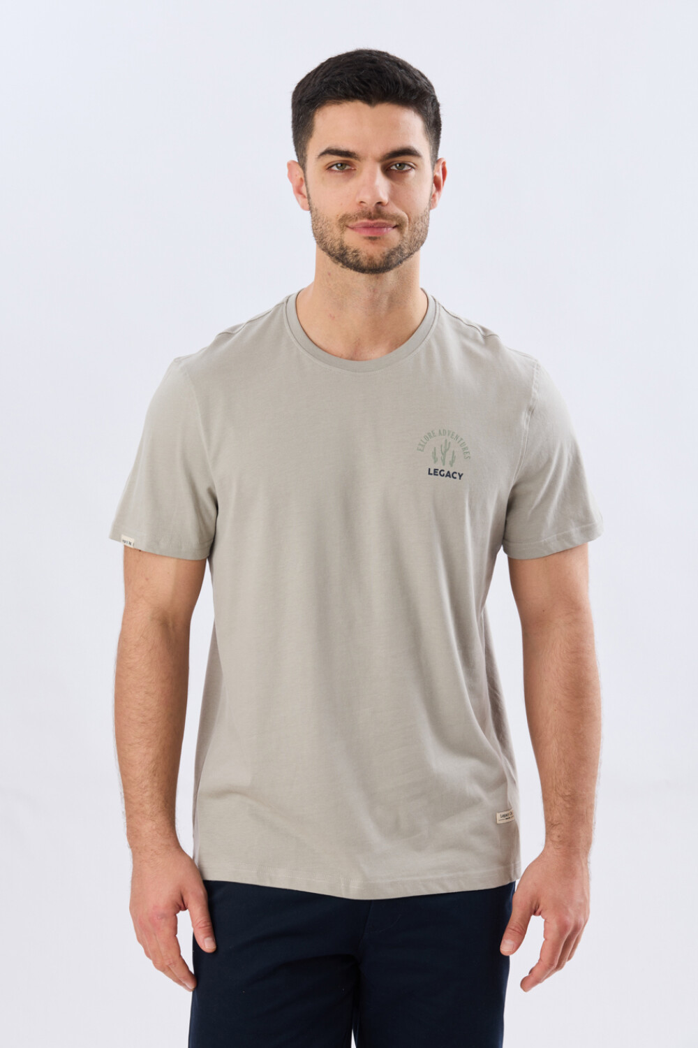 REMERA ESTAMPADA DE ALGODÓN Khaki