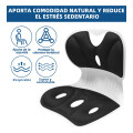 Respaldo Lumbar Corrector De Postura Espaldar Ergonómico Negro