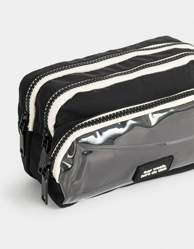 Porta Cosméticos Cartuchera Con Bolsillo "back To School" - Negro