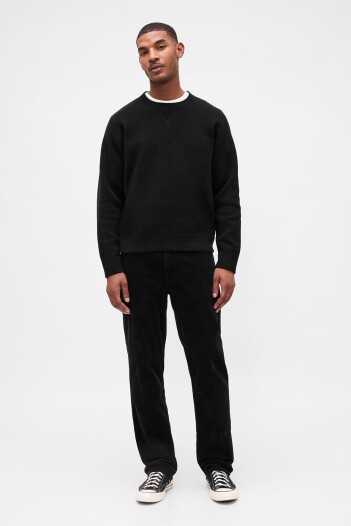 Pantalón De Pana Straight Hombre Black 1