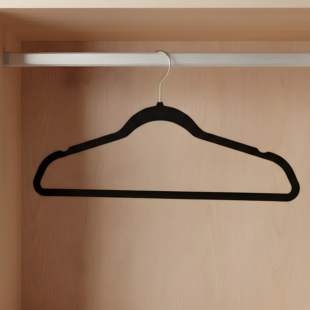 Percha antideslisante de terciopelo - NEGRO 