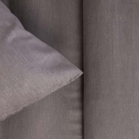 JUEGO SÁBANAS 2 PLAZAS ALGODON-Y-POLIESTER GRIS CHAMBRAY