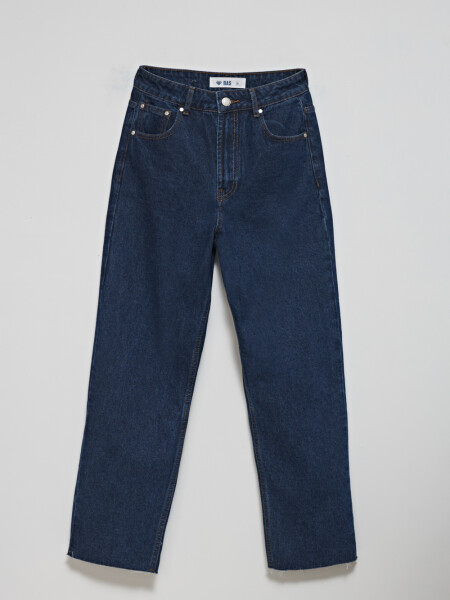 Pantalón de jean recto Azul Oscuro