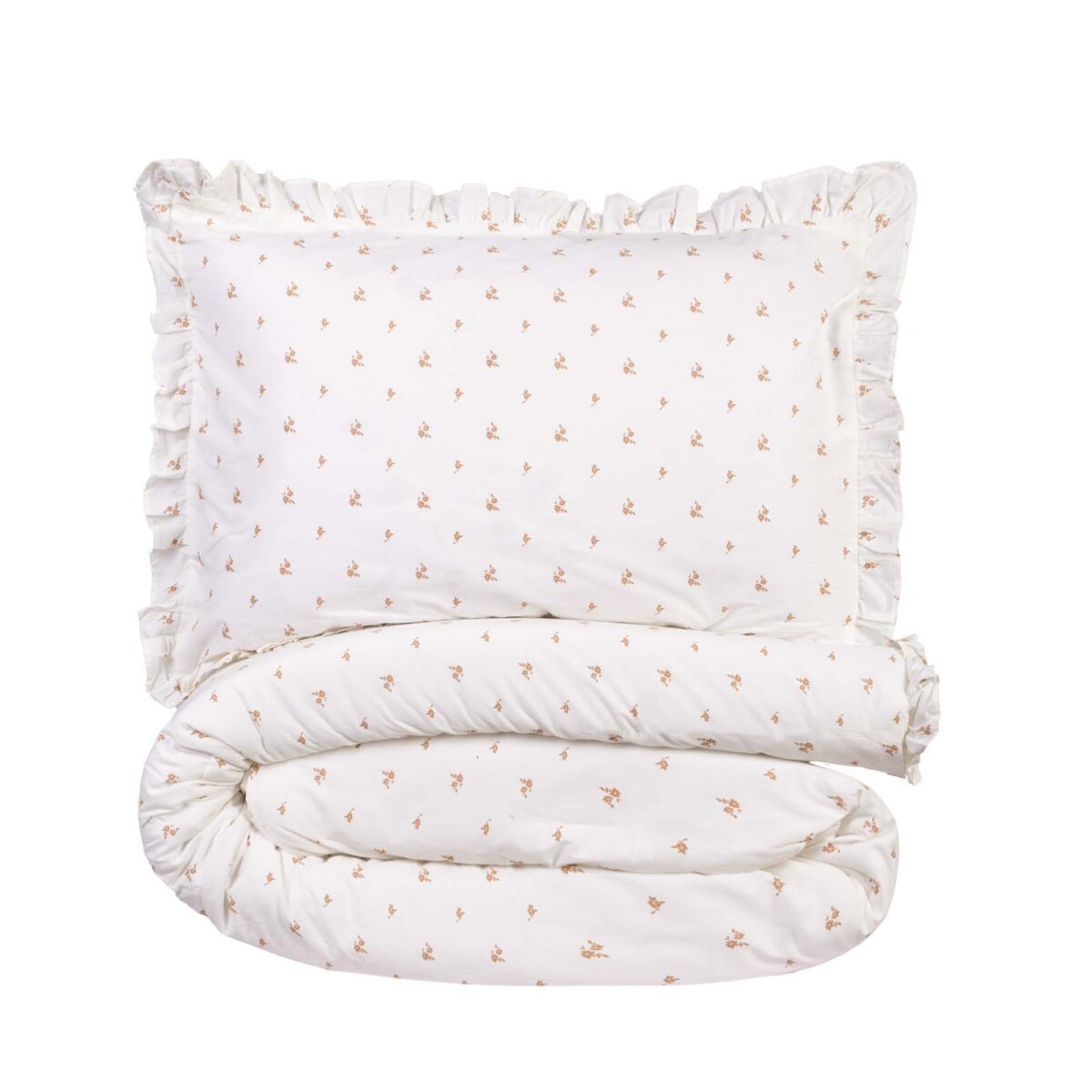 ACOLCHADO - ALGODON NATURAL-BEIGE FLOR 
