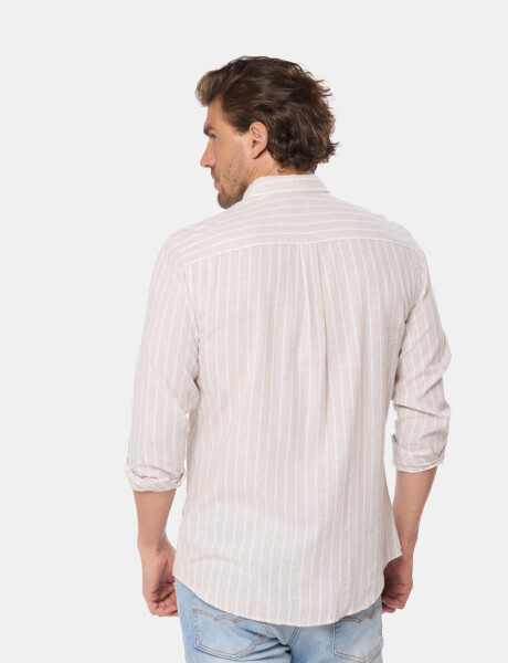 CAMISA DE LINO Beige