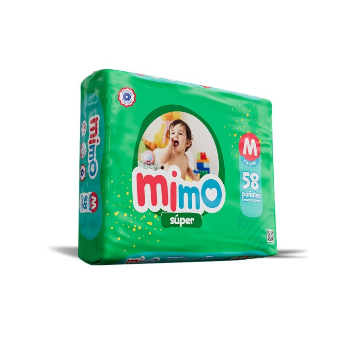 MIMO PAÑAL SUPER MED MEGAPACK PAQ X 58UN única