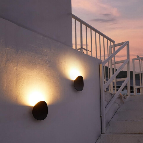 Aplique pared redo. ngo 7W cálida 120° IP65 490lm ZU0320