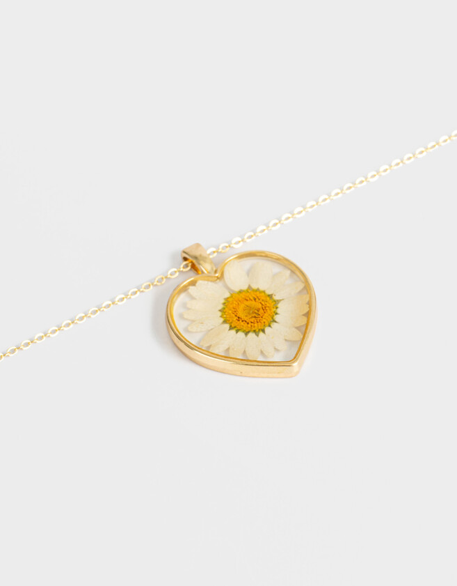 Cadena Corta con Dije Con flores Cadena Corta Con Dije Con Flores Cute - Dorado