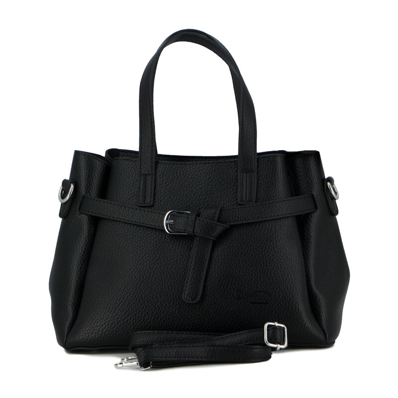 Darkness Cartera C/correa Larga-corta Y Detalle Negro