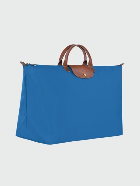 Longchamp -Bolso de viaje plegable con cierre y asa corta, Le pliage Azul