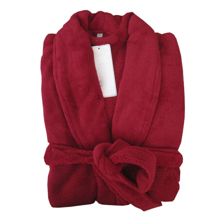 Bata de Cama Microfibra Home Class Talle P al XG Bordo