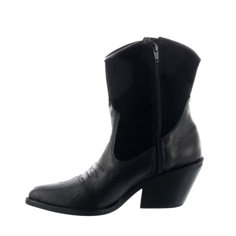 Botas de Mujer Miss Carol tejana de cuero Negro