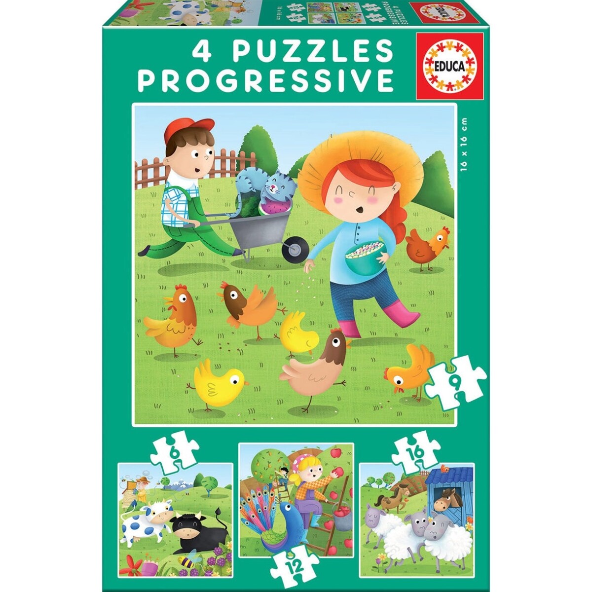 Jue.Puzzle Animales D/Granja X4 - N/a 
