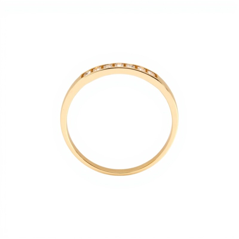 Anillo Sin Fin-Oro bajo-Piedra zirconia-AN8011 conpiedra