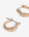 Aros Argollas Metal Argollas De Metal Bañado En Oro - Dorado