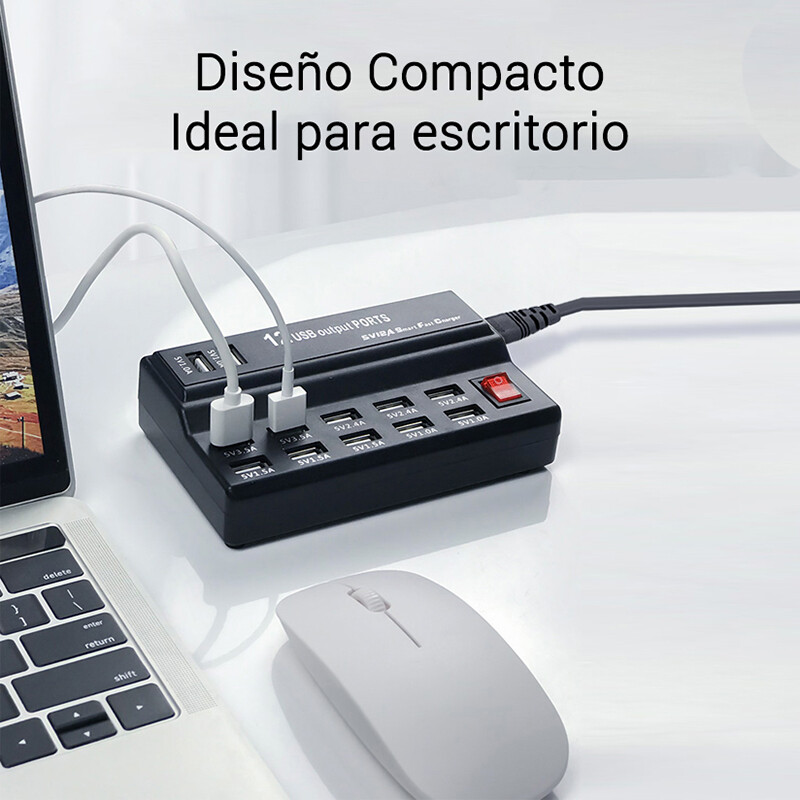 BNINICAL8 Cargador 12 puertos USB