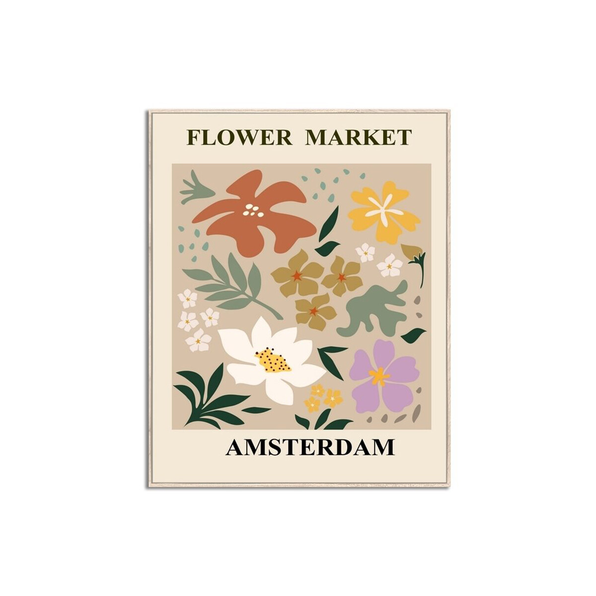 CUADRO 40x50cm MARCO FLOWER MARKET AMSTERDAM 