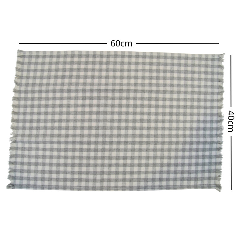 Set x2 Repasador Algodón 40x60cm CUADRADO GRIS