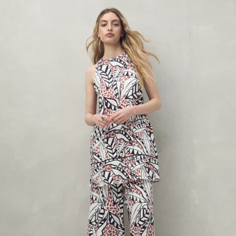 VESTIDO MARLON PRINT Crudo