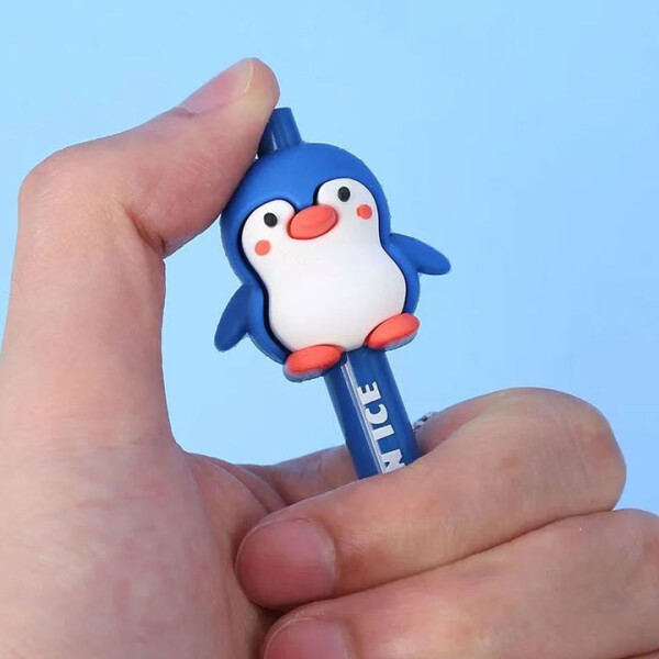 Lapicera pingüino azul