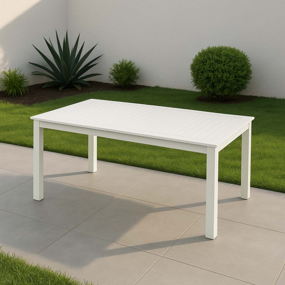 MESA EXTEN. 150/210 ALUMINIO BLANCO PORTOFINO