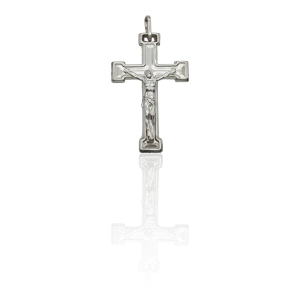 Dije Cruz, Crucifijo-Plata 925 inflada-Sin piedra-CP3188 sinpiedra