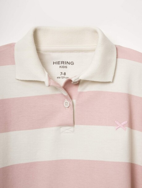 POLO INFANTIL NIÑA OVERSIZED ROSA